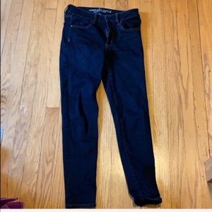 Dark wash skinny jeans